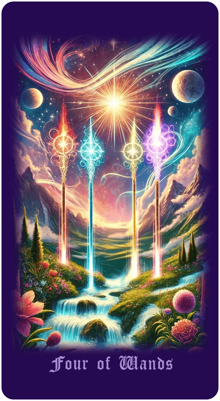 Four of Wands tarot card