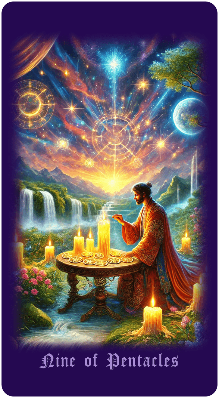 Nine of Pentacles tarot card