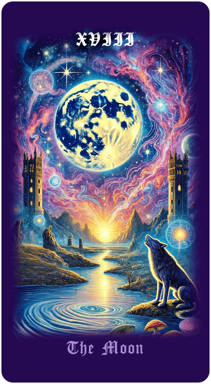 The Moon tarot card