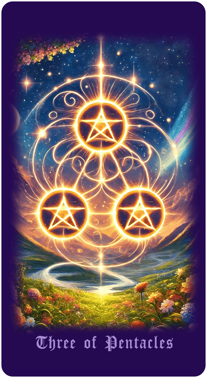 Three of Pentacles tarot card