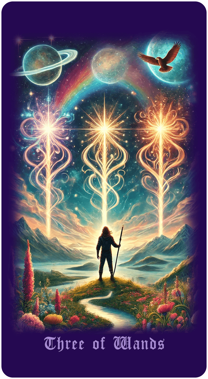 Three of Wands tarot card