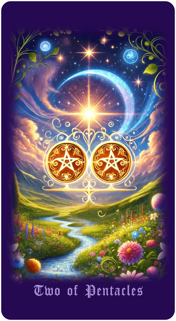 Two of Pentacles tarot card